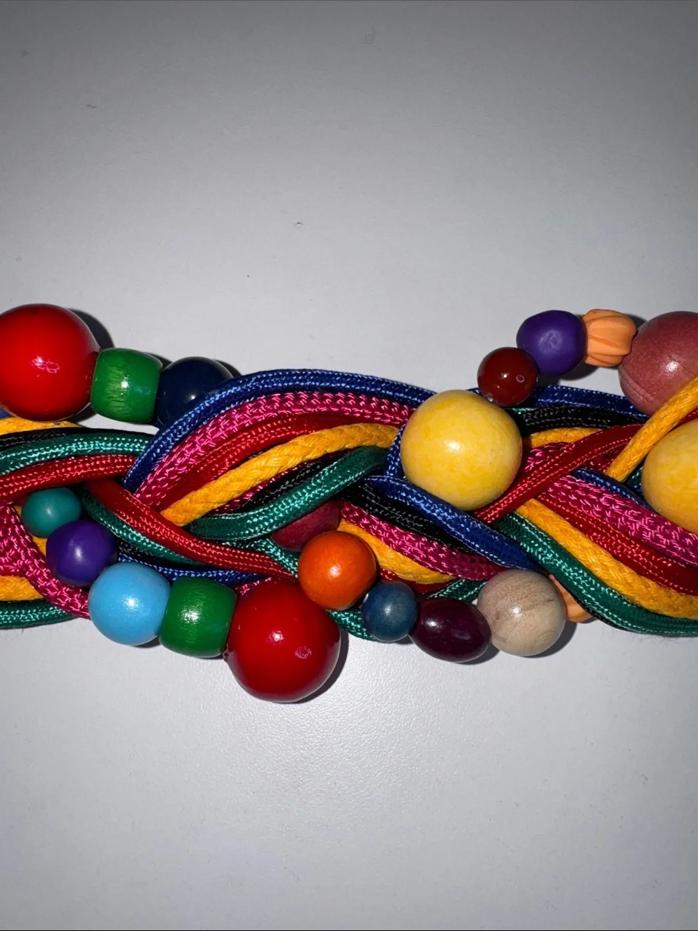 Carolyn Tanner Designs Inc. Colorful Beaded Braided Statement Belt – Vintage
